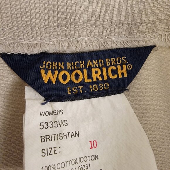 Woolrich Skirt Corduroy Size 10 Beige Knee Length‎ Side Cargo Pocket - Picture 4 of 6